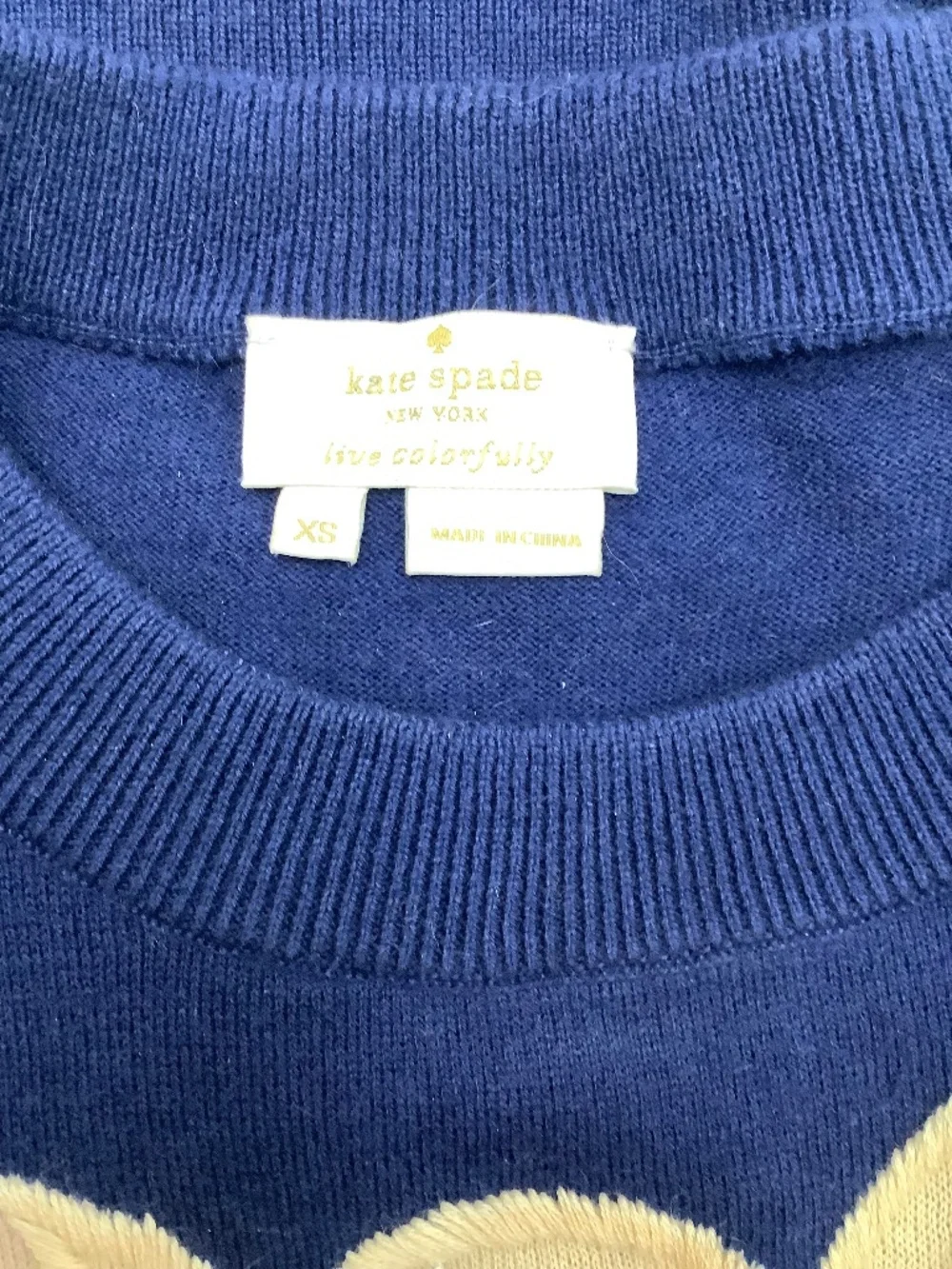 Kate Spade Blue Llama Sweater Size: XS